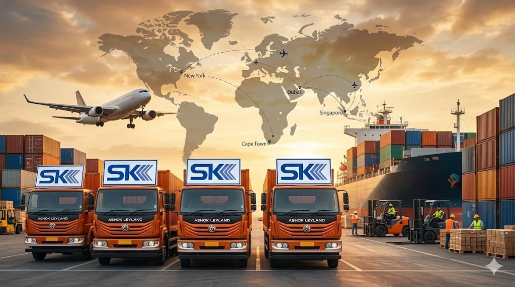 A digital world map with connection lines for logistics