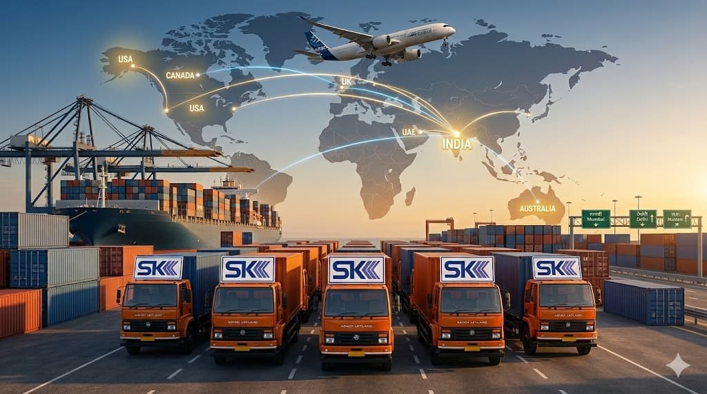 A digital world map with connection lines for logistics