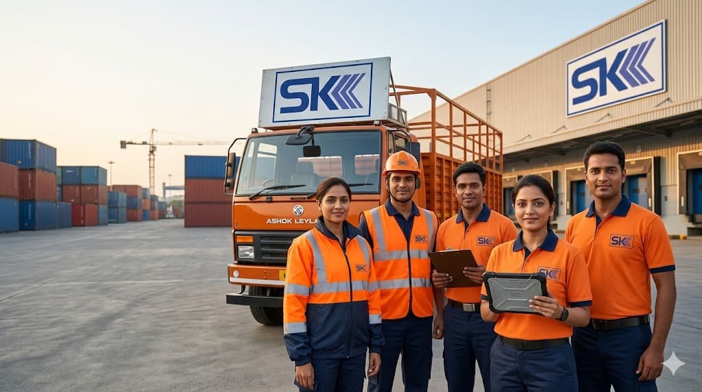 A diverse team of professionals in an office